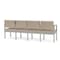Lesro Lenox Steel 4 Seater with Center Arms, Stone (Beige) Seat, Stone Back, 85.5 W 24.5 L 32 H LS4103 - alternate 3